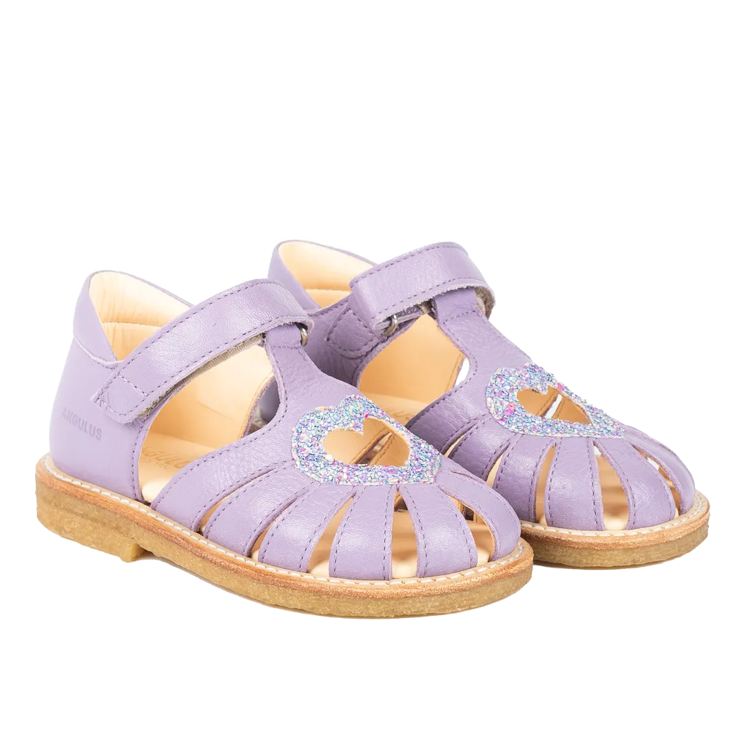Heart sandal with a sparkling glitter heart