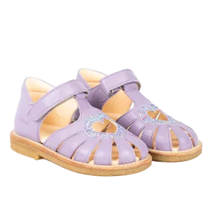Heart sandal with a sparkling glitter heart