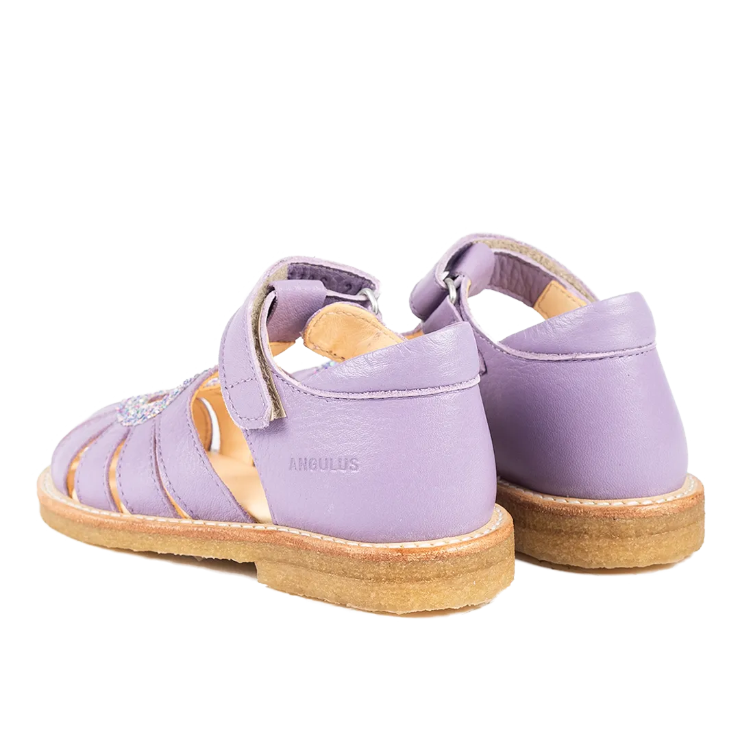 Heart sandal with a sparkling glitter heart