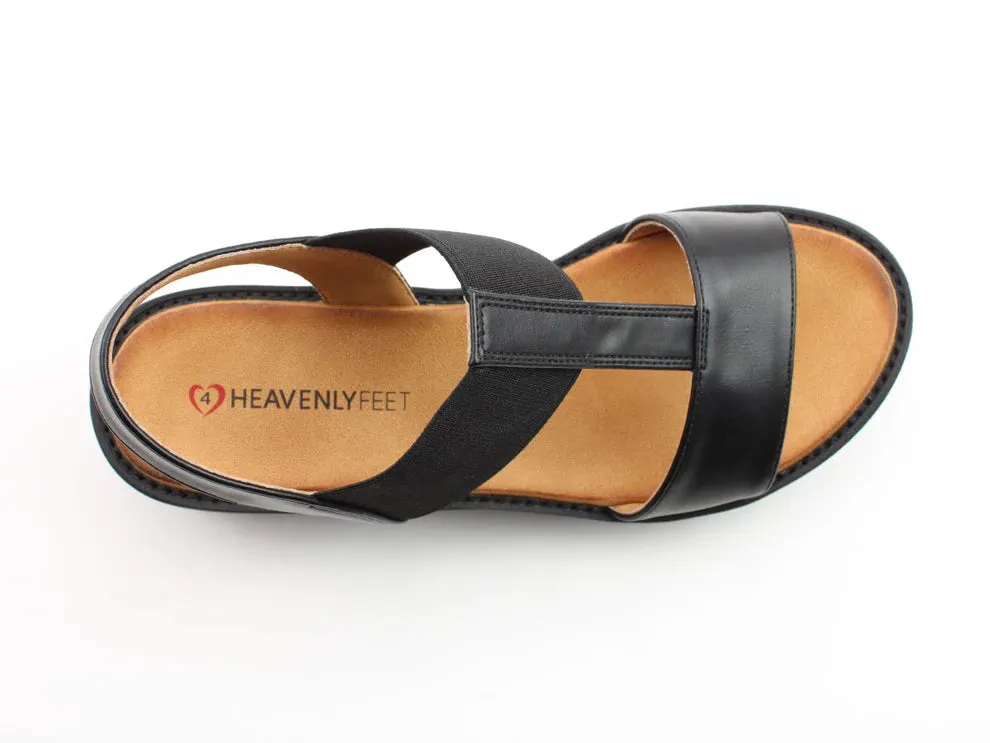 Heavenly Feet RITZ Womens Sandals Black