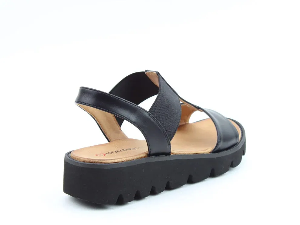 Heavenly Feet RITZ Womens Sandals Black