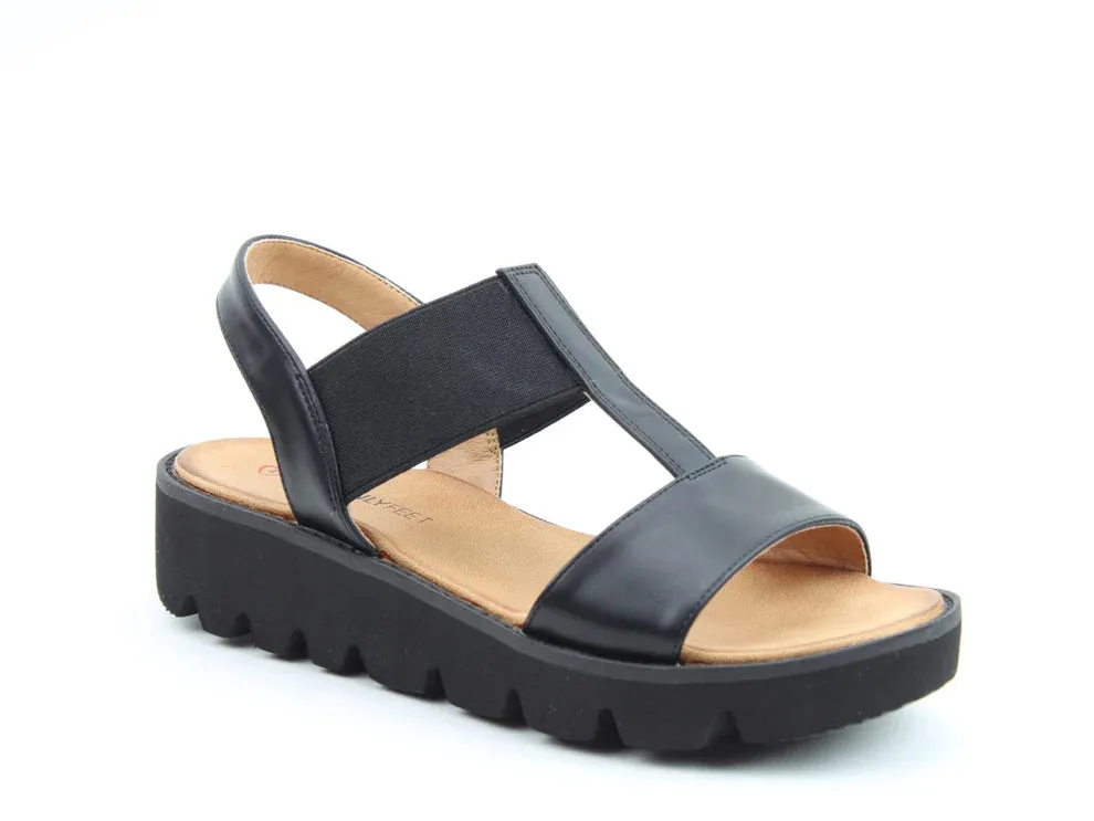 Heavenly Feet RITZ Womens Sandals Black
