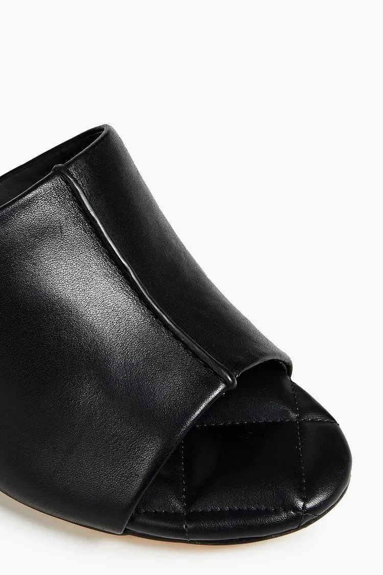 Heeled Block Leather Limited discounts Slip Sam Dress Sandals Sonya Streamlined shipping Wide Edelman On Open Toe Black