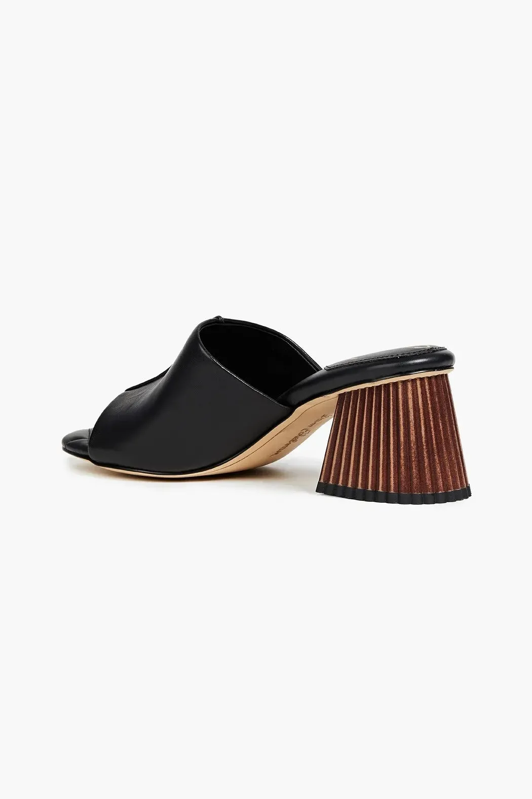 Heeled Block Leather Limited discounts Slip Sam Dress Sandals Sonya Streamlined shipping Wide Edelman On Open Toe Black