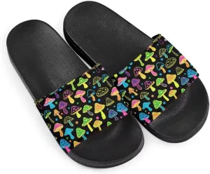 Howilath Blue Butterfly Print Summer Slide Slippers for Men Women Kid, Sunflower Colorful Tie-dye Animals House Slippers Slide Sandal Non-Slip Light Weight