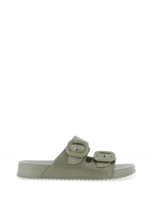 Igor Havana Metallic Mule Sandals, Olive Green