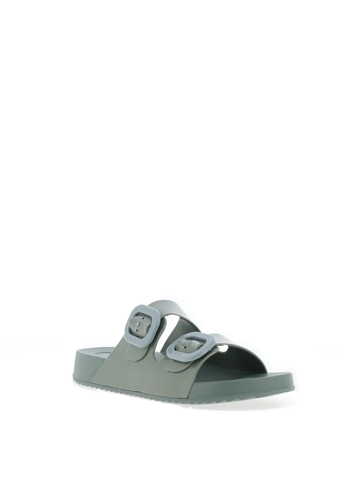 Igor Havana Patent Mule Sandals, Dark Sage Green