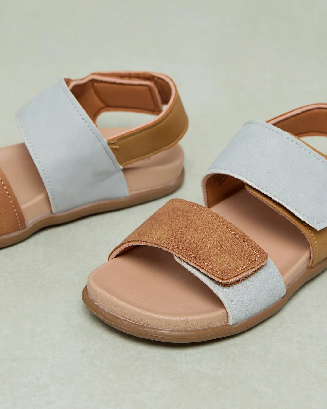 Infant Boys Beige Backstrap Sandal
