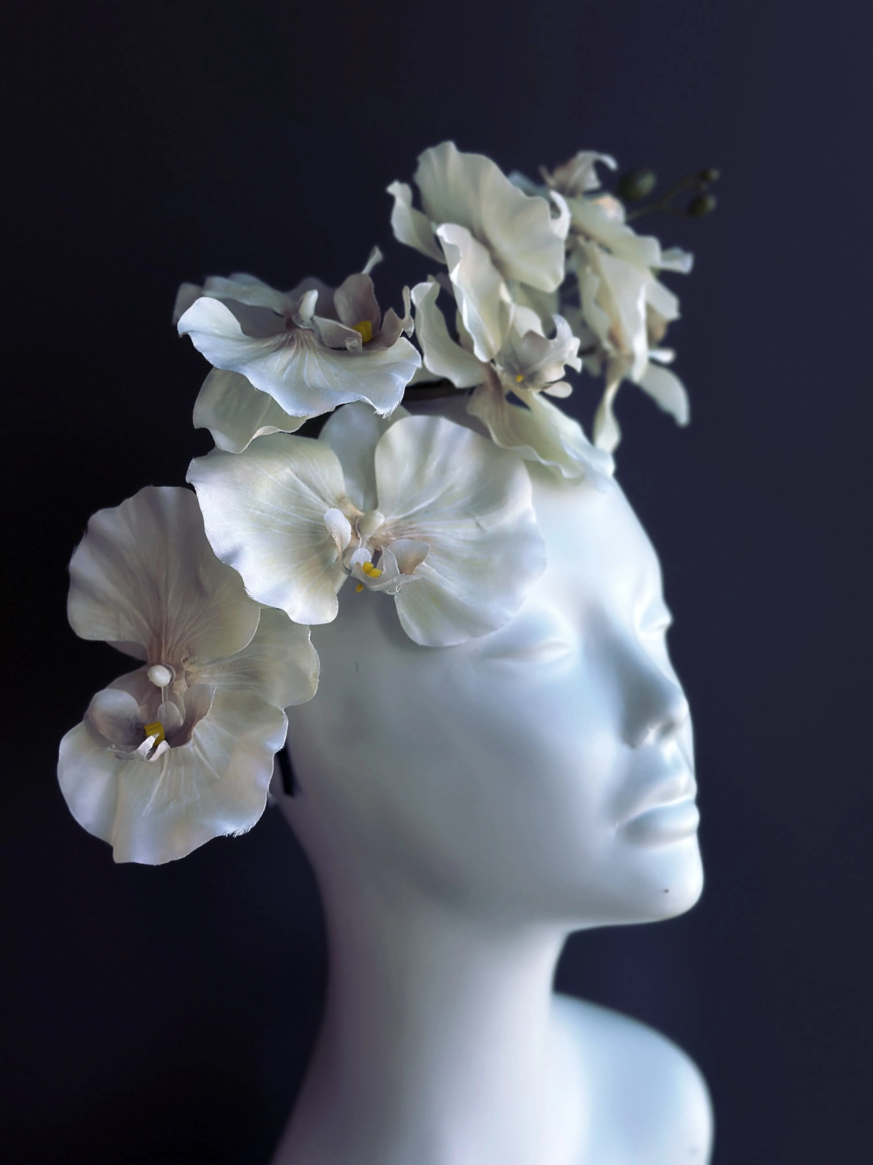 Ivory Orchid Fascinator