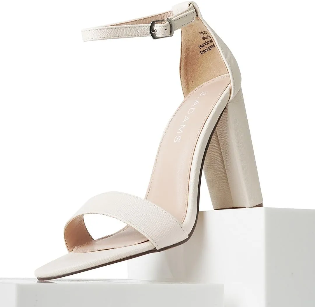 J. Adams Shirley Heels for Women - Ankle Strap High Heel Dressy Sandals
