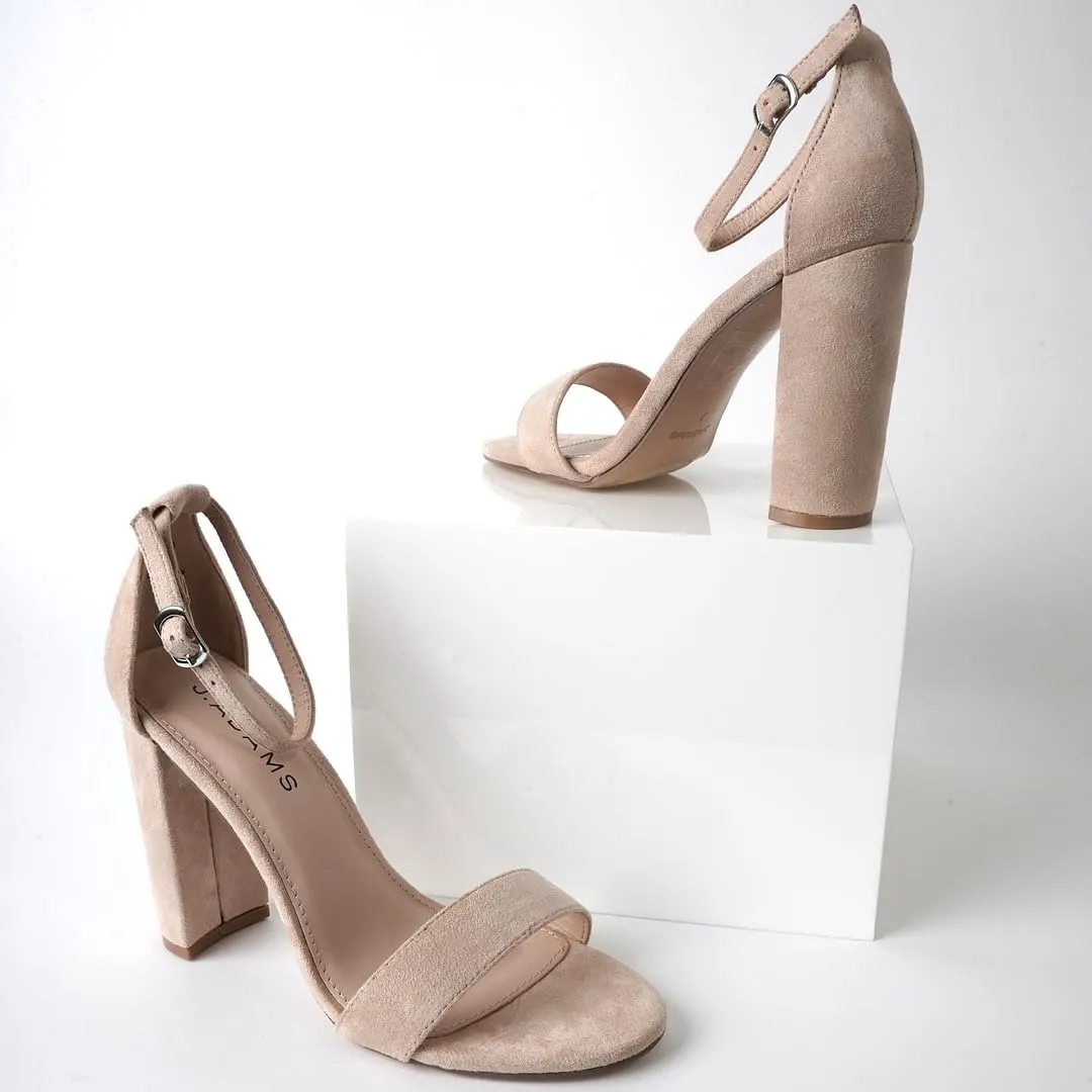 J. Adams Shirley Heels for Women - Ankle Strap High Heel Dressy Sandals