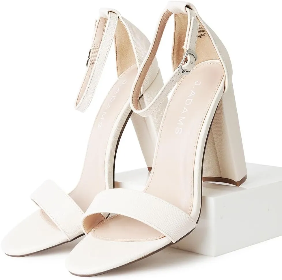 J. Adams Shirley Heels for Women - Ankle Strap High Heel Dressy Sandals