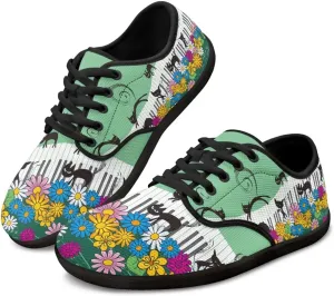 Jeiento Music Theme Hike Barefoot Shoes Men, Grounded Footwear Barefoot for Womens Mens