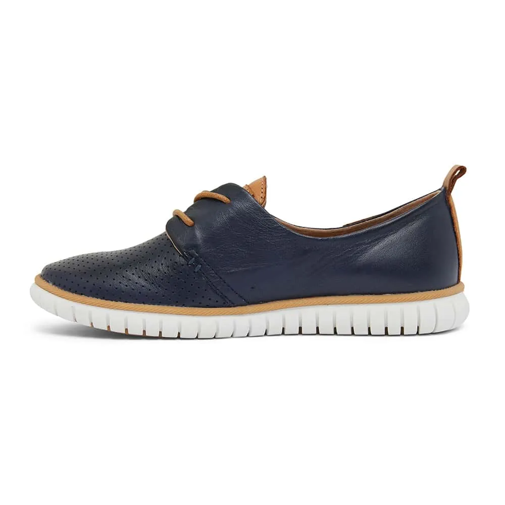 Jigsaw Sneaker in Navy Leather