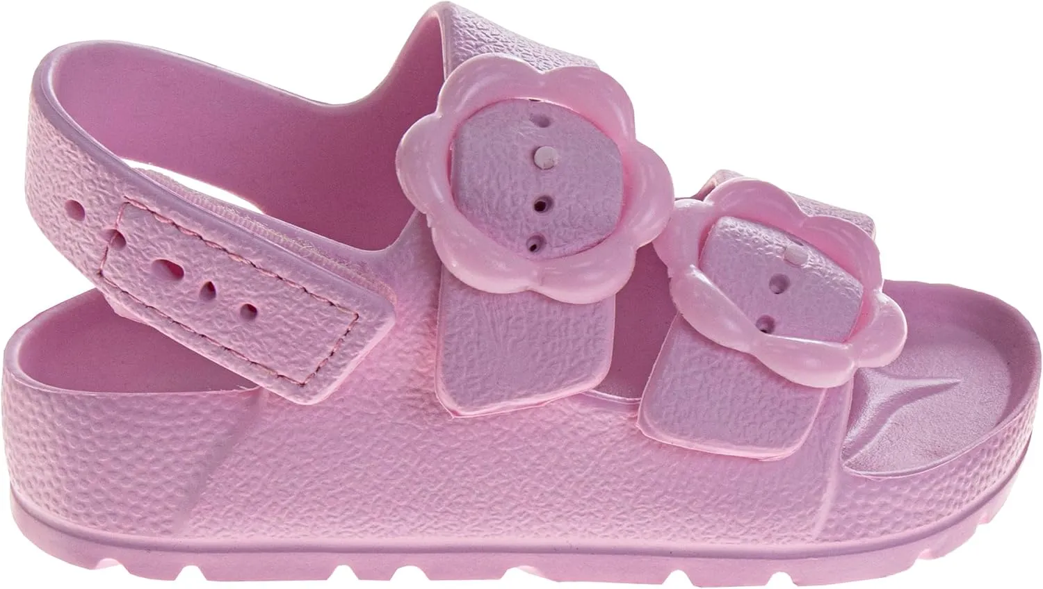 Josmo Kids Double Buckle Sandals Boys Girls Adjustable Back Strap Summer Beach Pool Sandal (Size 5-10 Toddler)