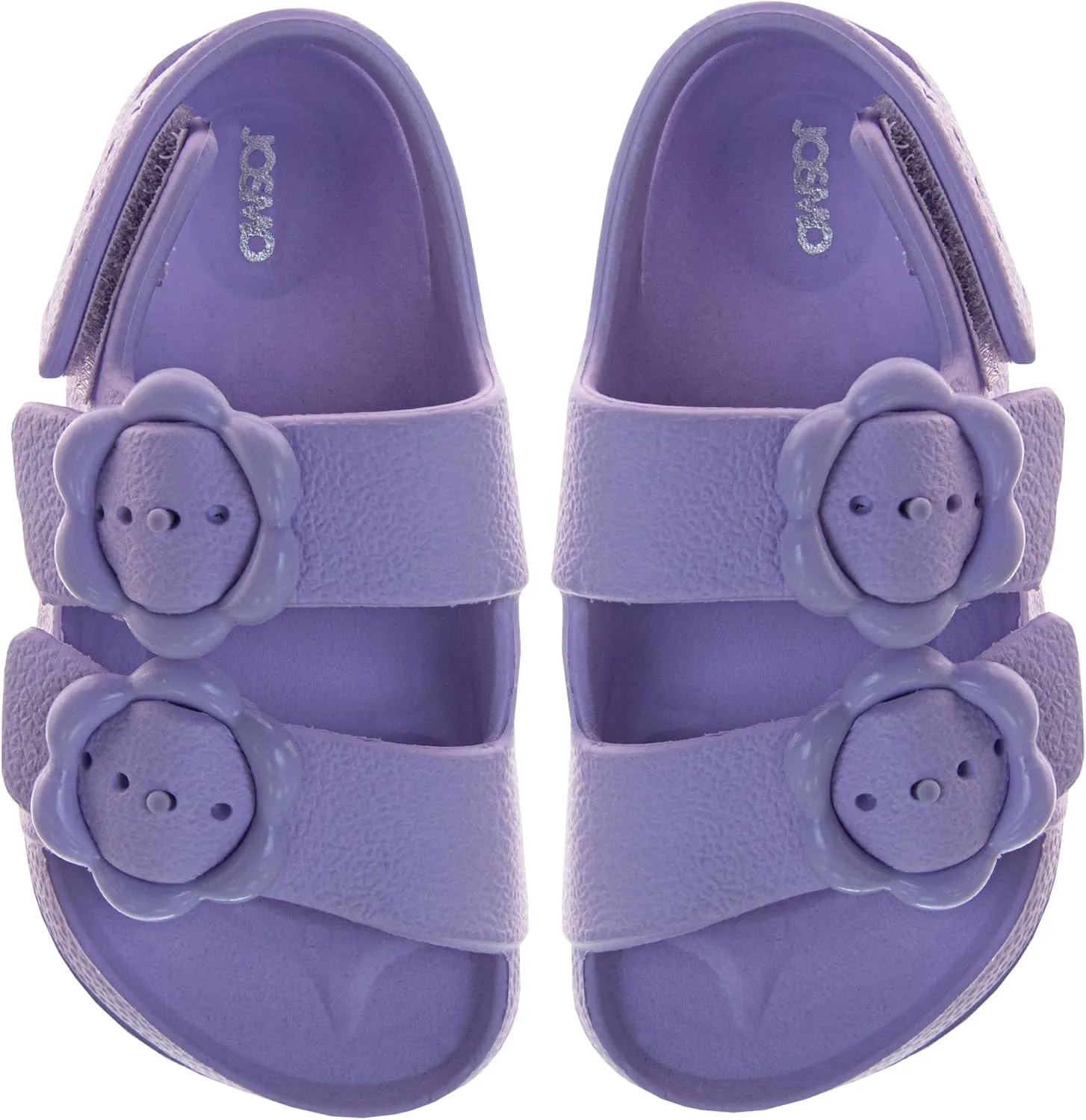 Josmo Kids Double Buckle Sandals Boys Girls Adjustable Back Strap Summer Beach Pool Sandal (Size 5-10 Toddler)