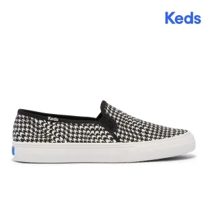Keds Womens' Double Decker Canvas Houndstooth Black/White (WF68087)