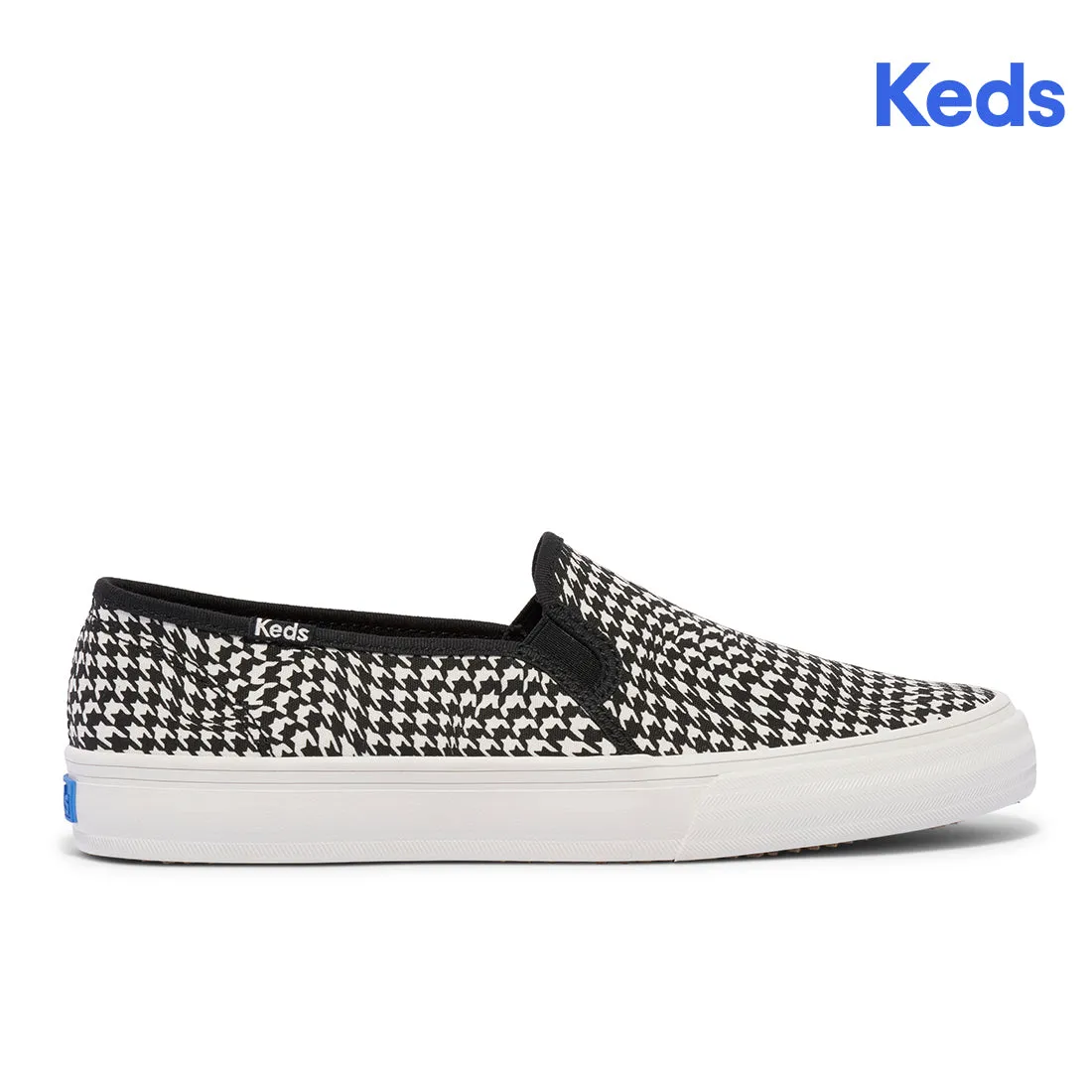 Keds Womens' Double Decker Canvas Houndstooth Black/White (WF68087)