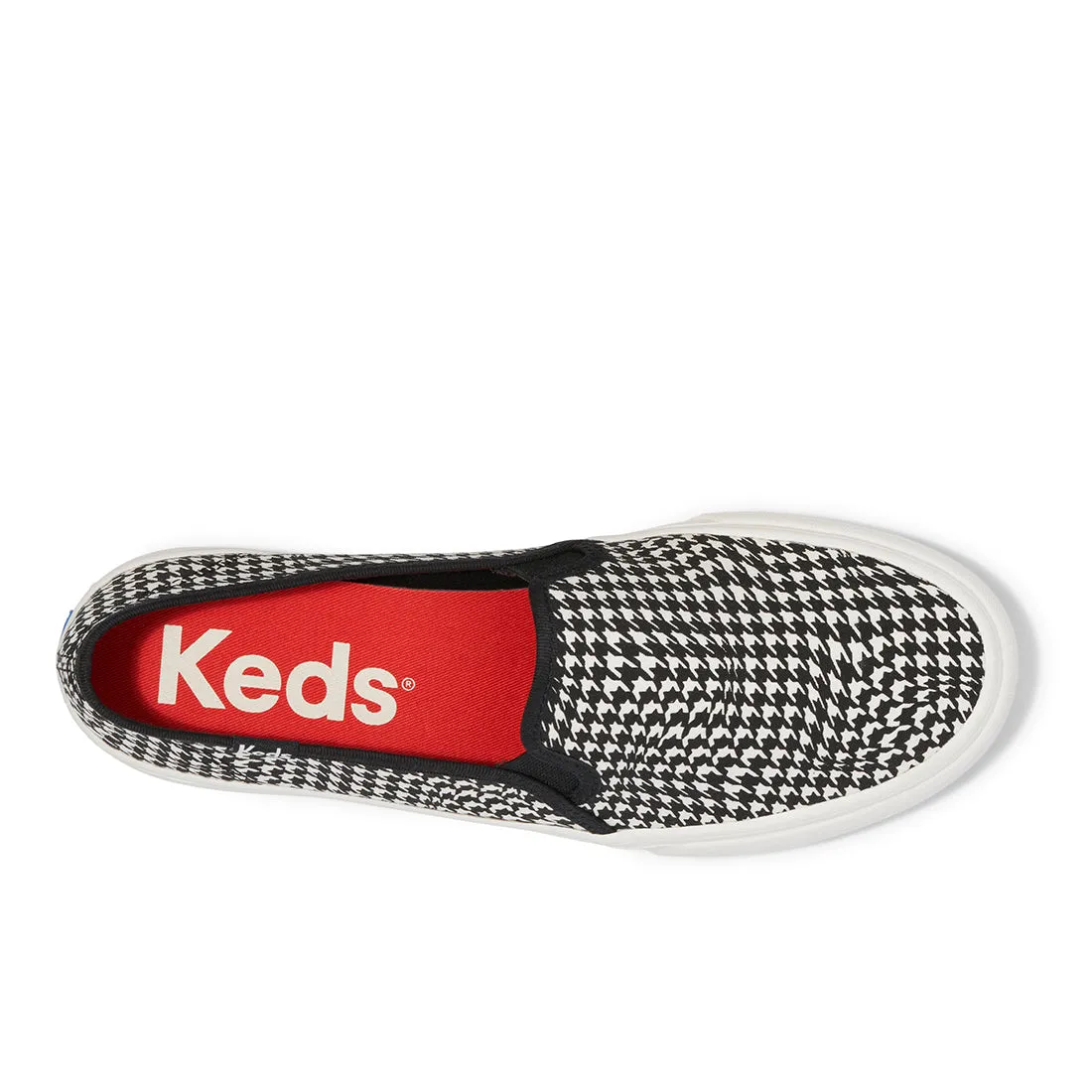 Keds Womens' Double Decker Canvas Houndstooth Black/White (WF68087)