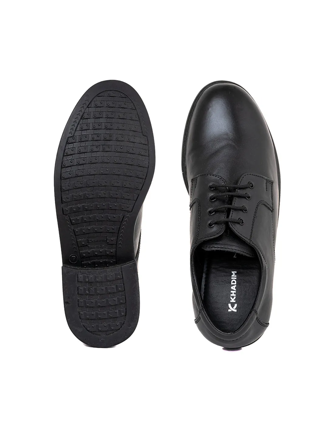 Khadim Leather Derby School Shoe for Baby Boys - 2.5-5.5 yrs