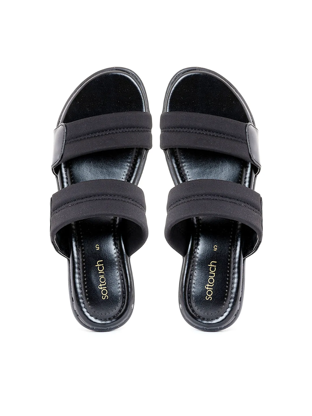 Khadim Softouch Wedge Heel Mule Slip On Sandal for Women