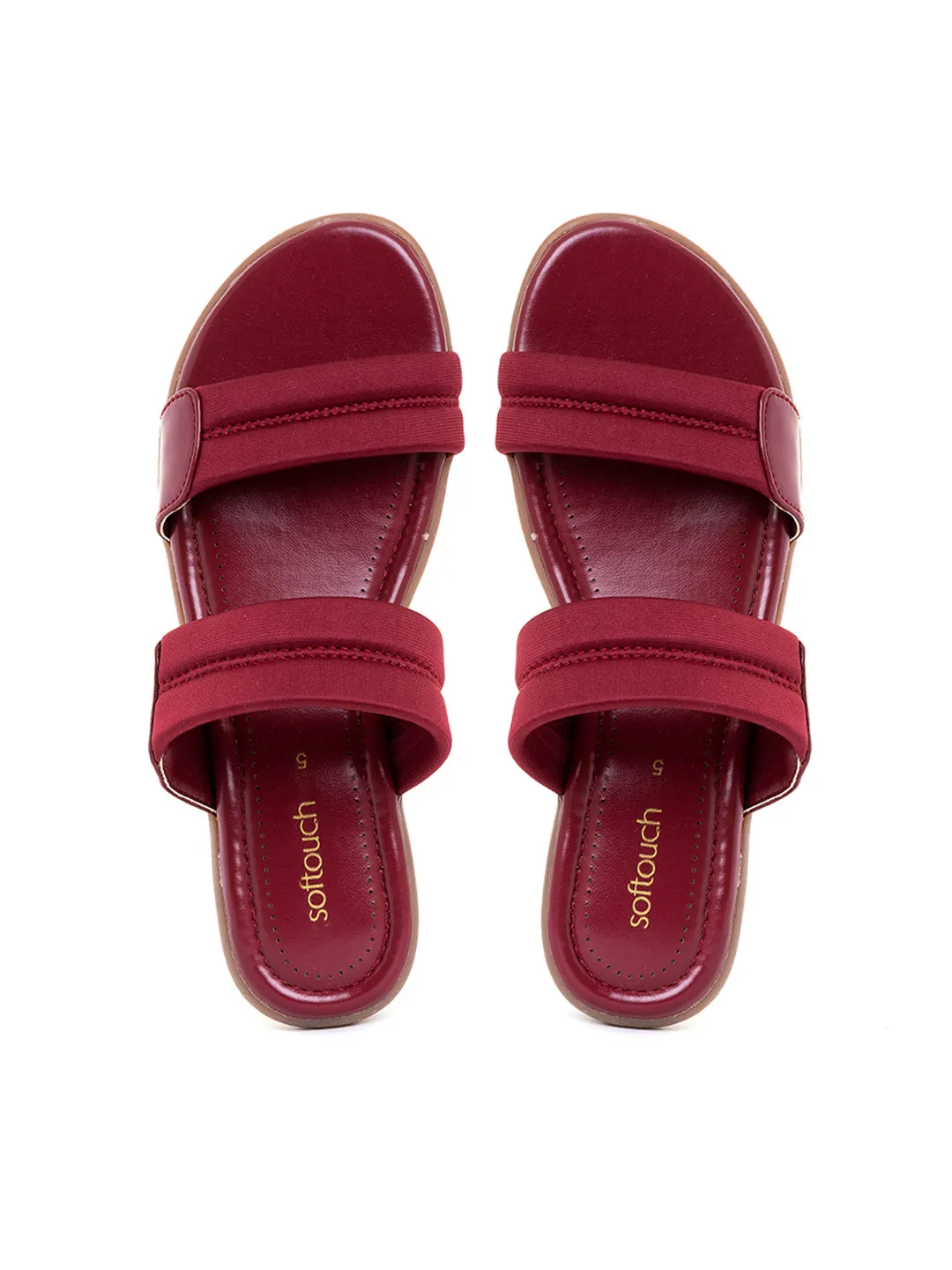 Khadim Softouch Wedge Heel Mule Slip On Sandal for Women