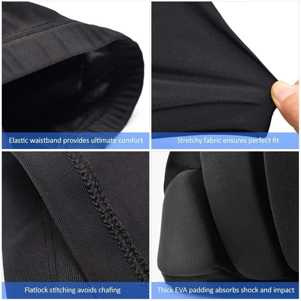 Kids Butt Pad Shorts for Skating Snowboarding Ski Hockey, Hip Tailbone Protective Padded Shorts for Youth Child