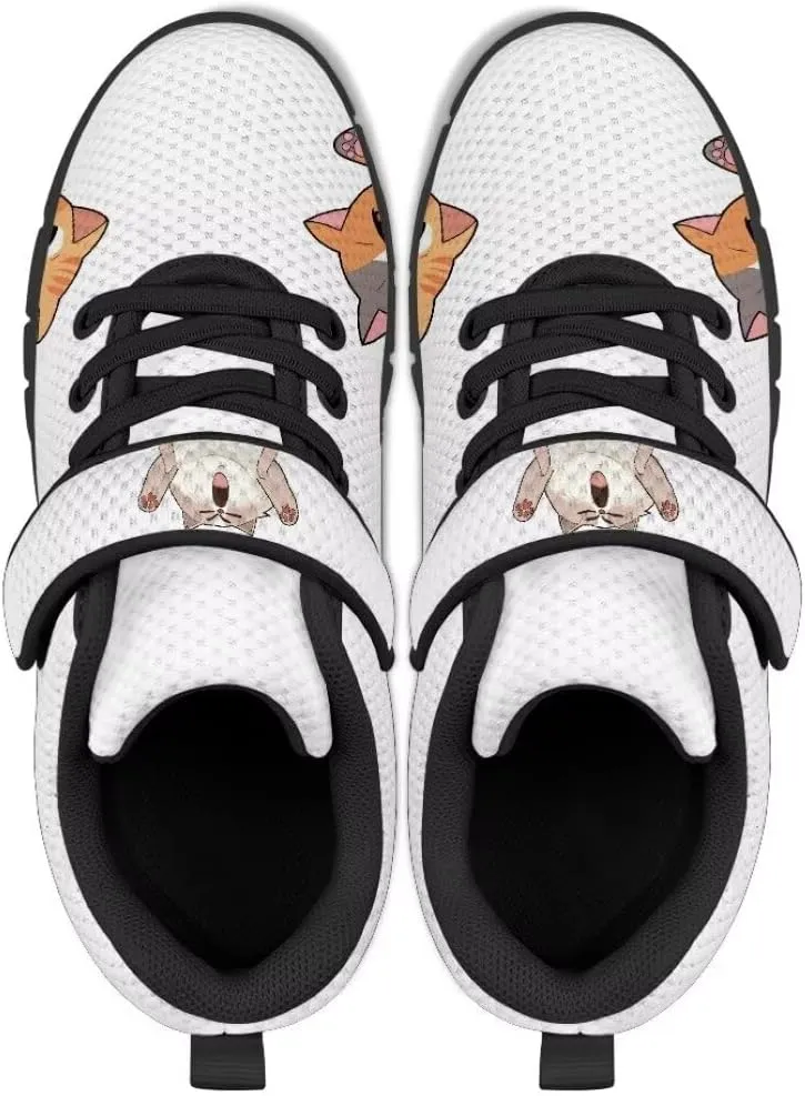 Kids Children Hook & Loop Closure Sneakers with One Strap Unisex Child Non Slip Lightweight Shoes