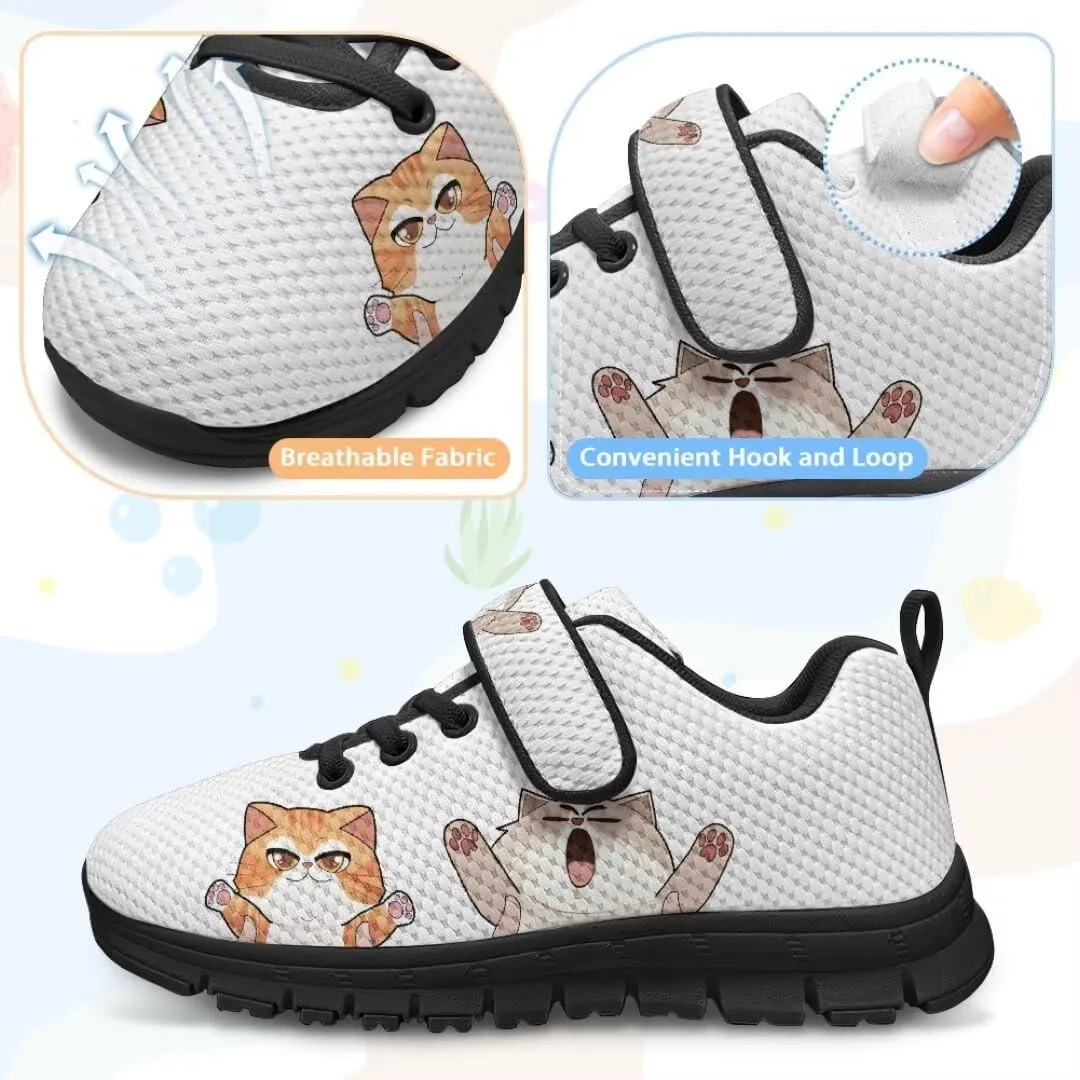 Kids Children Hook & Loop Closure Sneakers with One Strap Unisex Child Non Slip Lightweight Shoes
