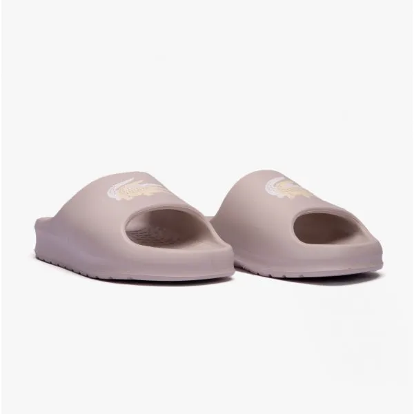 Lacoste CROCO 2.0 Womens Cushioned Sliders Off White