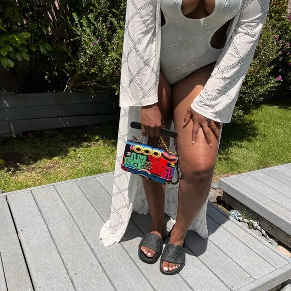 Lowkey Famous Waterfront Mule - Black Rubber Slides