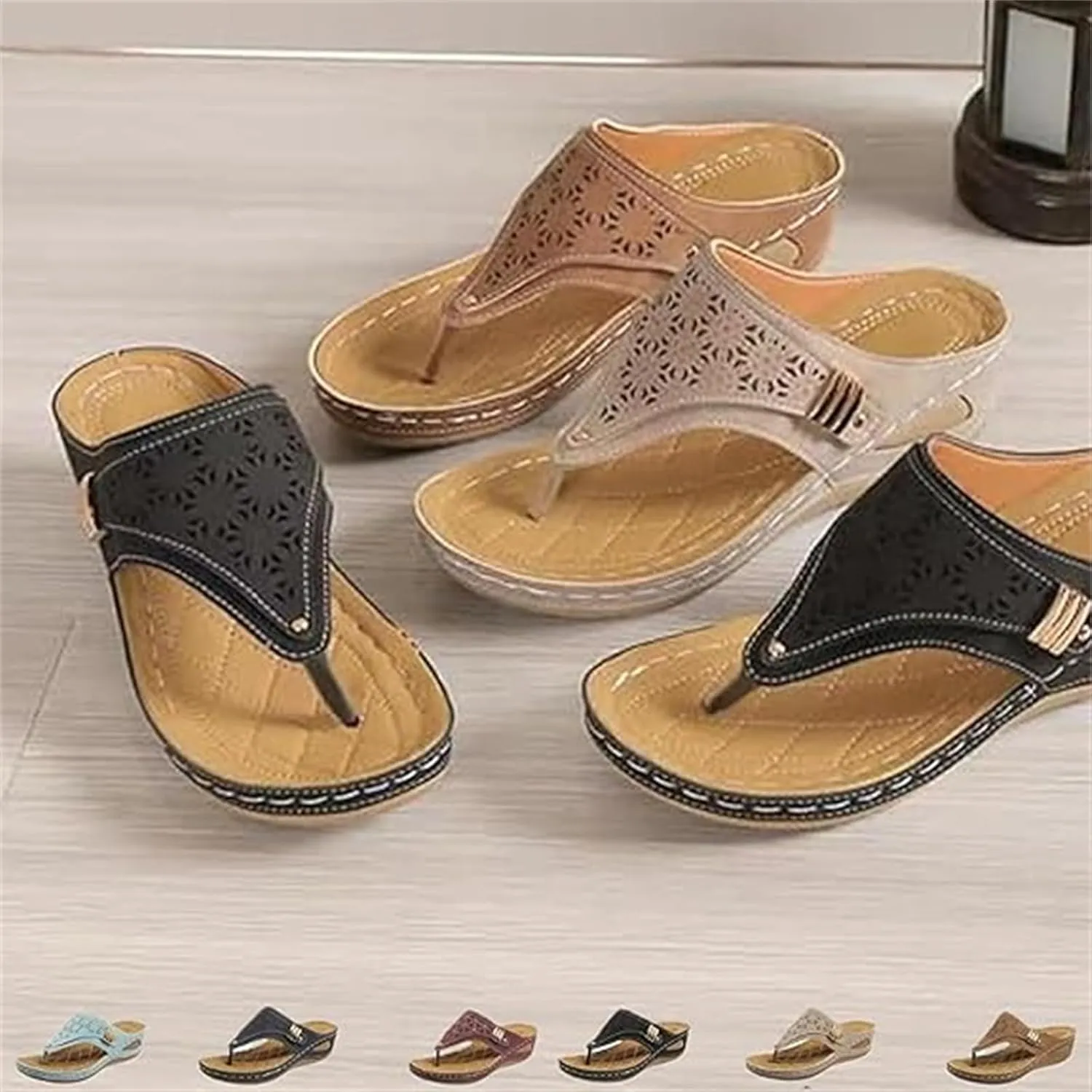 Lublanca Women's Sandals, Avylays Bohemian Orthopedic Slippers, Non-slip Breathable Slippers for Any Occasion