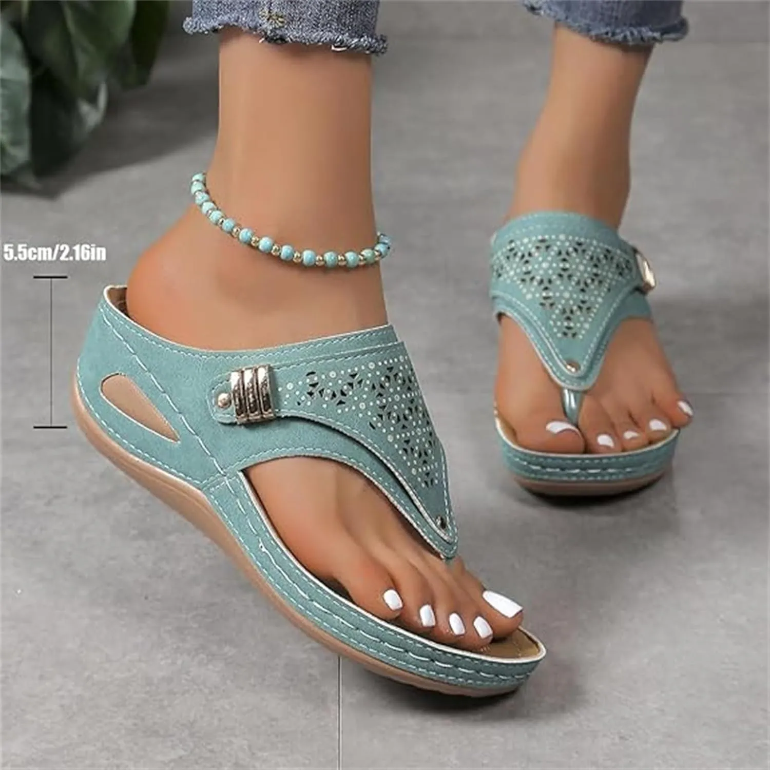 Lublanca Women's Sandals, Avylays Bohemian Orthopedic Slippers, Non-slip Breathable Slippers for Any Occasion
