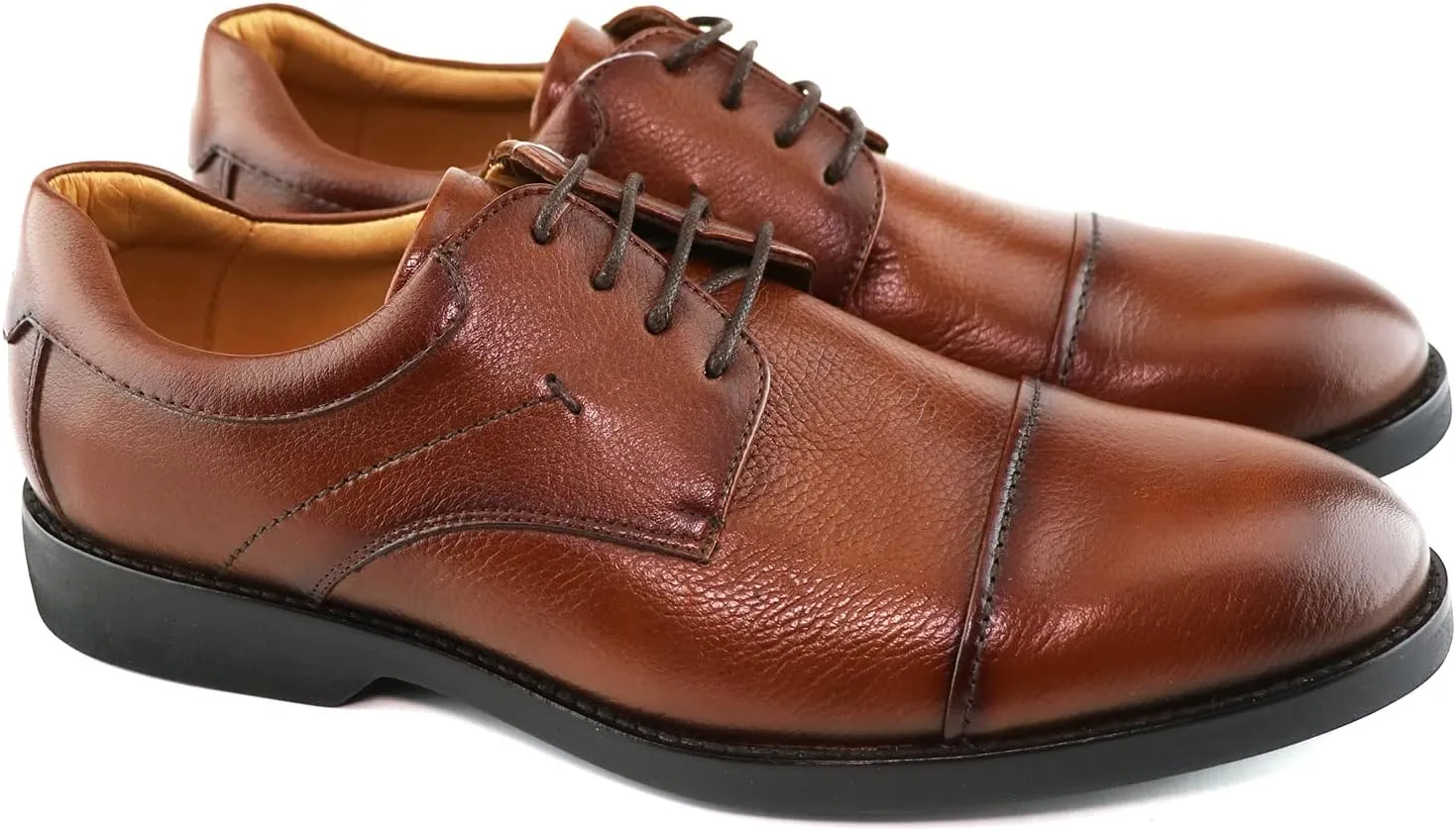 Marc Joseph New York Mens Casual Comfortable Genuine Leather Classic Modern Formal Oxford Dress Business Derby Lace Up Plain Toe Men Shoes
