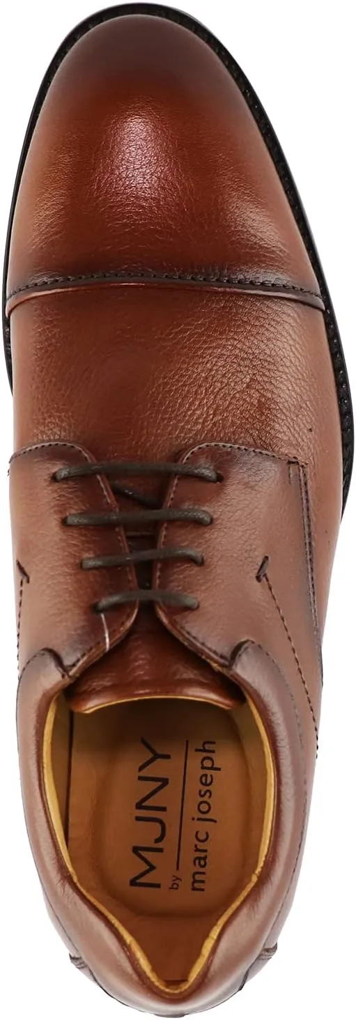 Marc Joseph New York Mens Casual Comfortable Genuine Leather Classic Modern Formal Oxford Dress Business Derby Lace Up Plain Toe Men Shoes
