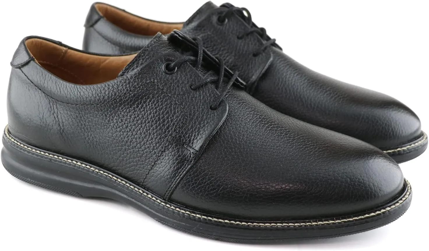 Marc Joseph New York Mens Casual Comfortable Genuine Leather Classic Perforated Modern Formal Oxford Dress Business Derby Lace Up Plain Toe Men Shoes