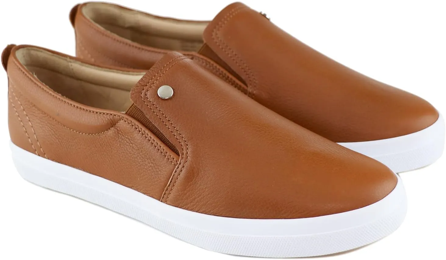 Marc Joseph New York Womens Casual Comfortable Genuine Leather Lightweight Low Top Fashion Slip-On Walking Sneaker Flat Shoes