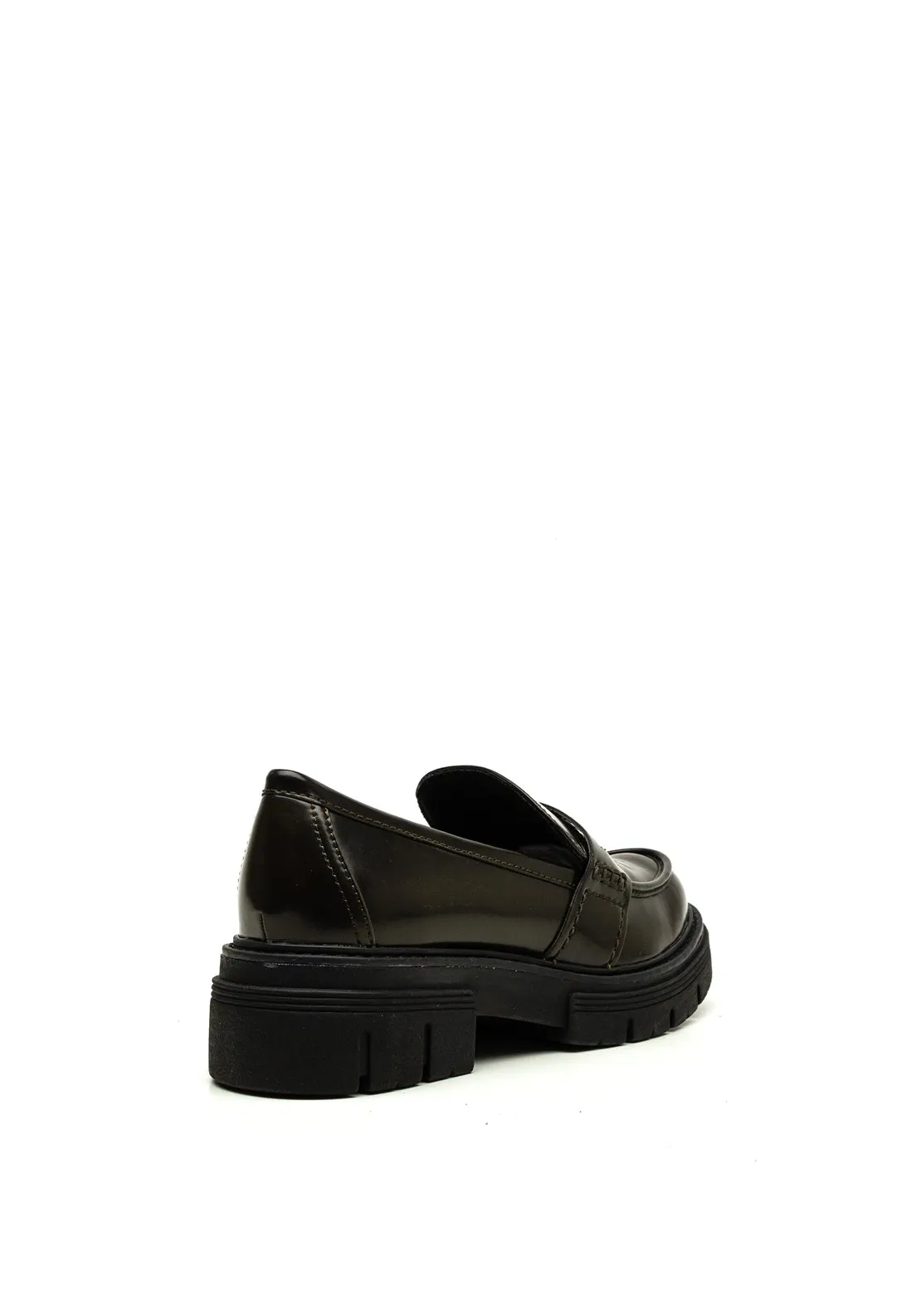 Marco Tozzi Chunky Lug Sole Loafers, Forest Green
