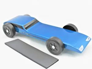 Maximum Velocity Pinewood Car | Includes Shaped Body, Flex Weight & Stock Official Scout Wheels and Axles | Jaguar Car Derby Car