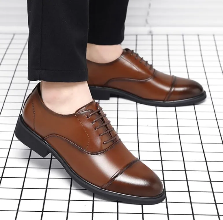 Mens Classic Formal Oxfords Shoes Faux Patent Leather Lace-up Derby Shoes for Men Business Wedding Tuxedo Shoes