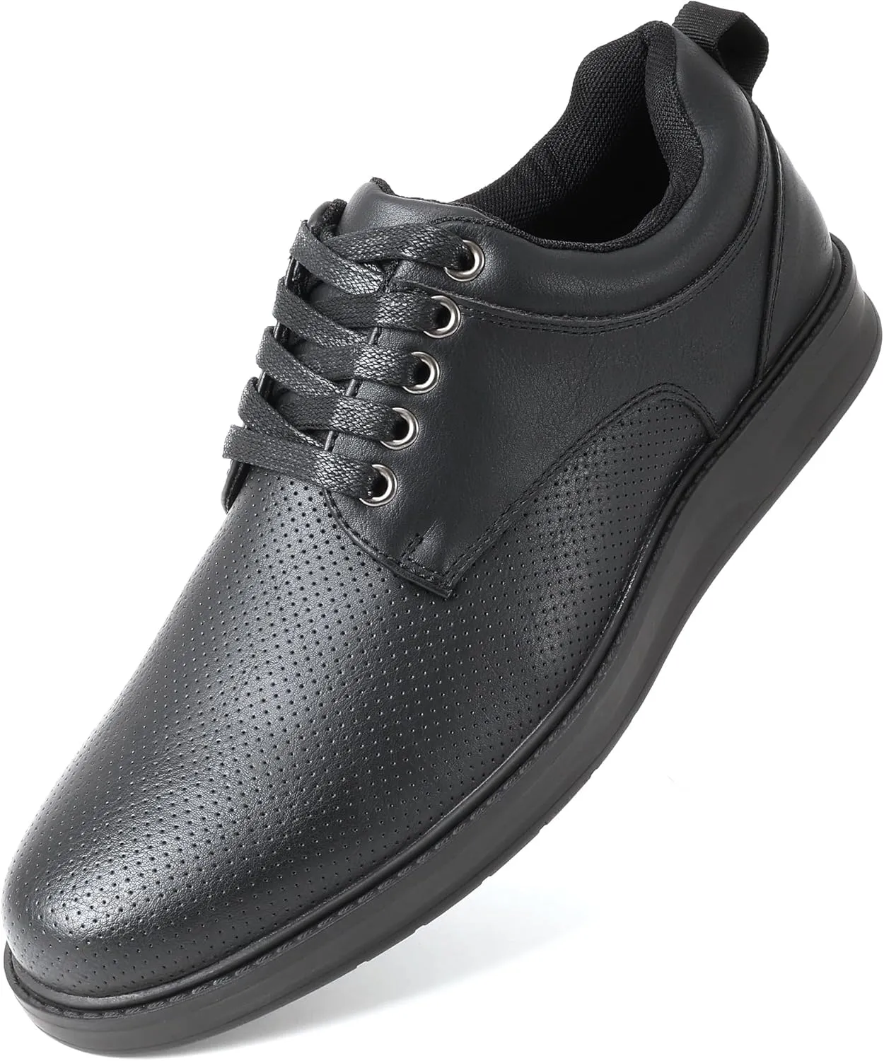 Men's Dress Shoes Classic Casual Oxfords Shoes for Men Brogues Wing Tips Lace Up Punched Round Toe