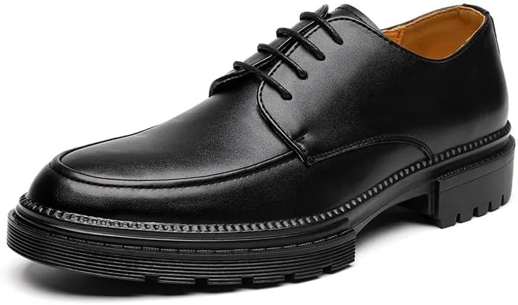 Men's Dress Shoes Lace Up Wedding Pointed Toe Casual Derby Shoes Mens Classic Formal Oxford