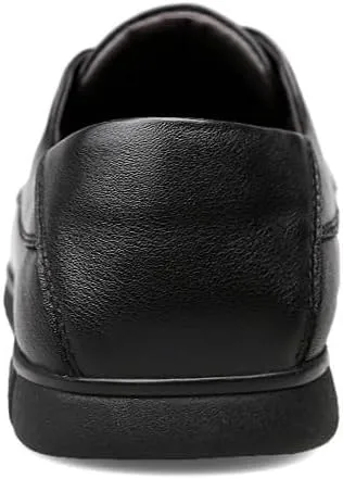 Men's Genuine Leather Oxford Shoes Retro Pointed Non-Slip Business Dress Shoes Formal Derby Shoes(Black,8.5)