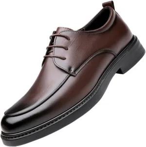 Men's Oxford Shoes Mens Patent Leather Wingtip Brogue Dress Shoes Lace-Up Lightweight Casual Walking Derby Shoes for Men(White,7.5)