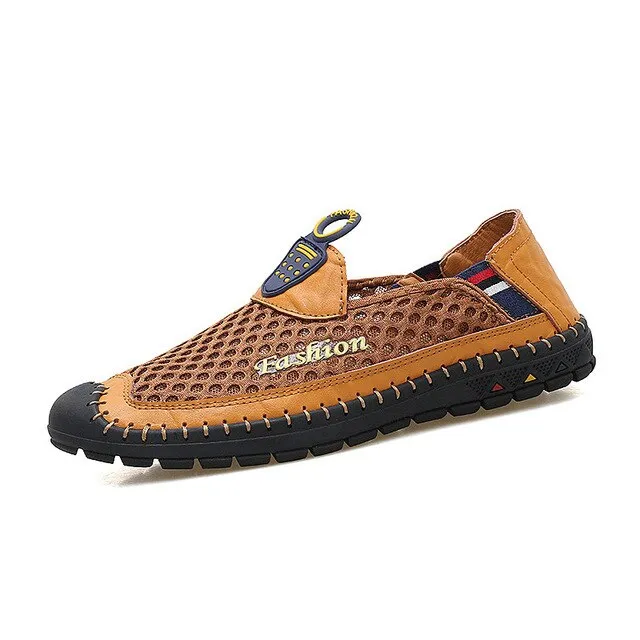 Men's  Sandal Summer Beach Sandal Genuine Leather Breathable Men sandal shoes