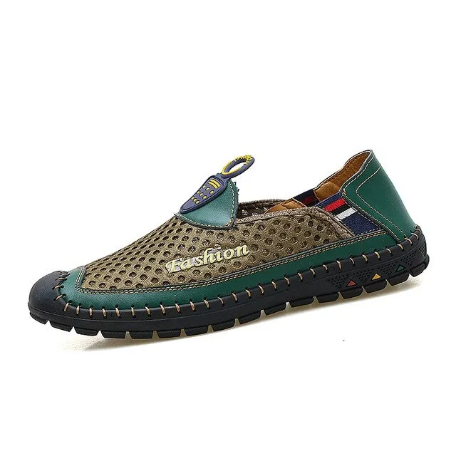 Men's  Sandal Summer Beach Sandal Genuine Leather Breathable Men sandal shoes