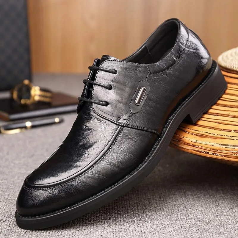 Men's Shiny Patent Leather Dress Shoes Mens Dressy Suit Tuxedo Metal Shoelaces Weeding Prom Derby Shoes Height Increasing Non-Slip Softsole Walking Oxford Shoes