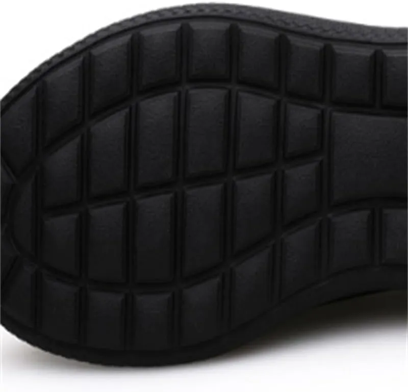Men's Slip-on Shoes Soft-Soled Round-Toe Casual Shoes Height-Increasing wear-Resistant Low-top Breathable Shock-Absorbing Shoes for Men(White-Patch Five-Pointed star4,6.5)