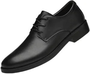 Men's Waterproof Business Oxford Shoes - Non-Slip Pointed Toe Derby Dress Shoes for Formal Occasions
