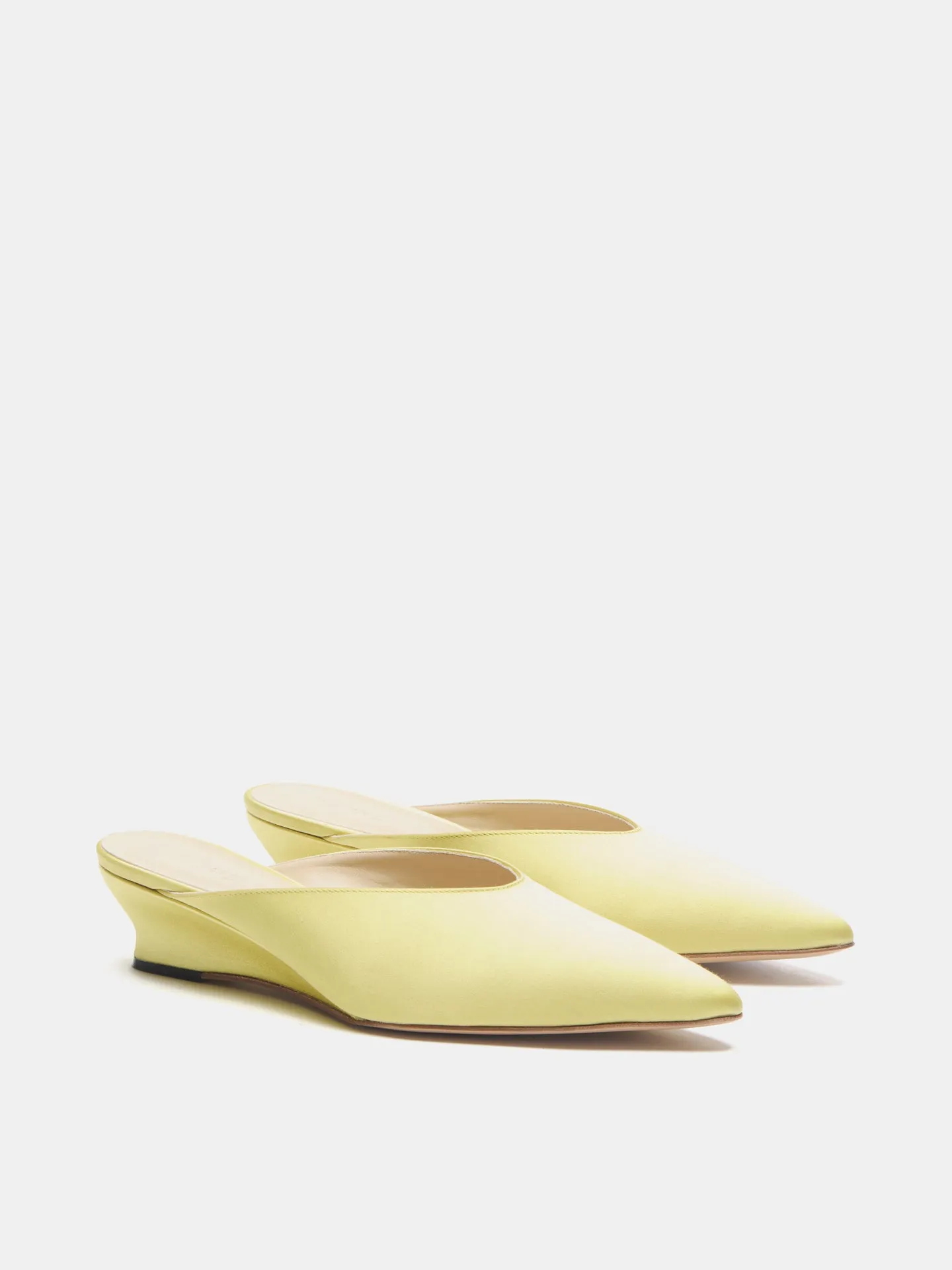 Micro Wedge Mule / Lime Satin